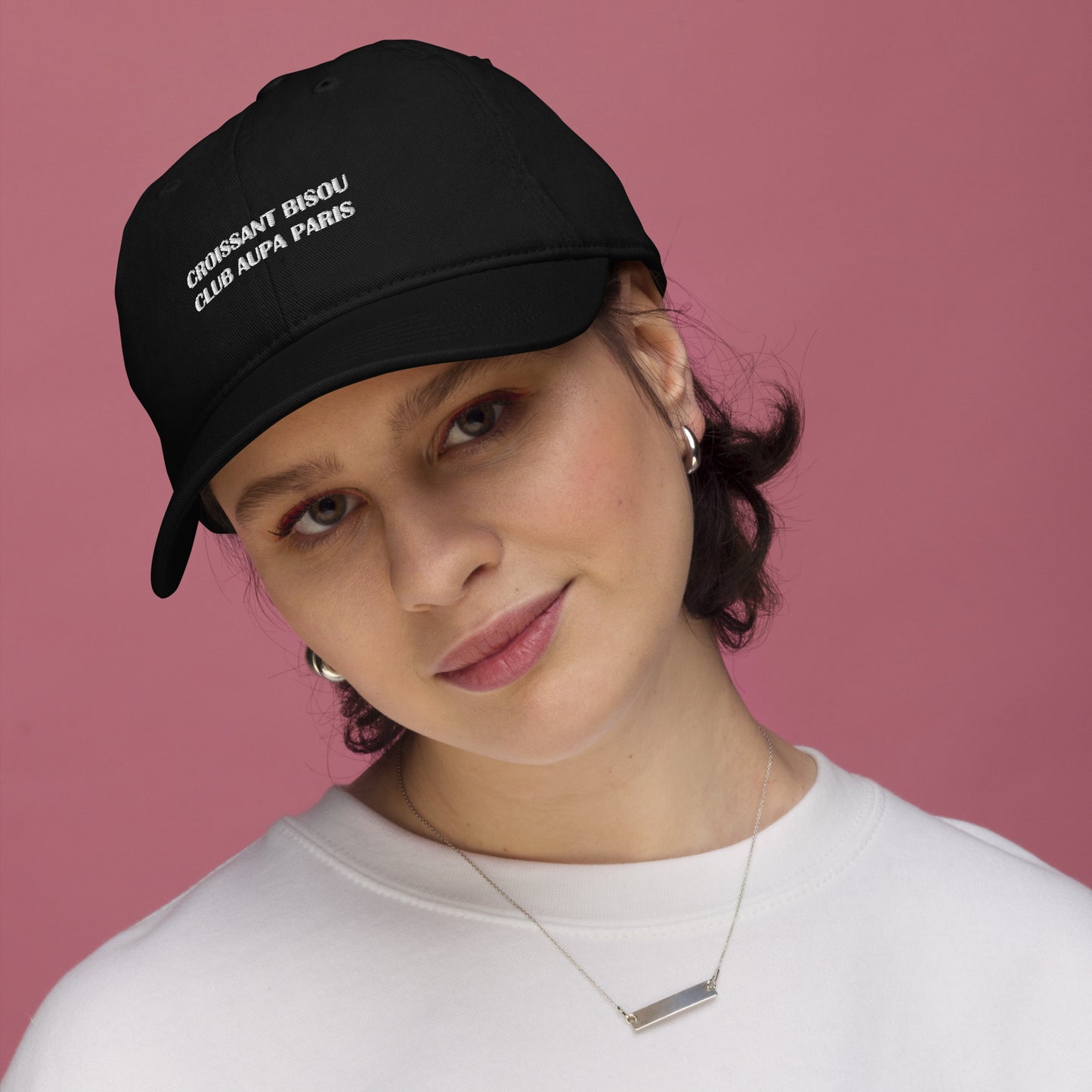 CROISSANT BISOU dad cap - black